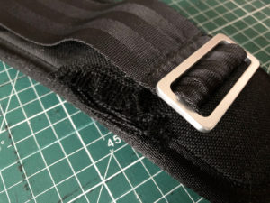 Fraying shoulder strap